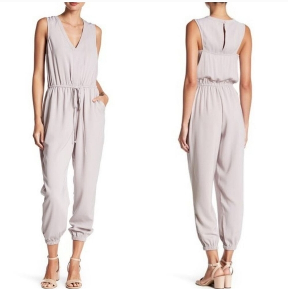DR2 By Daniel Rainn Sleeveless Jumpsuit with Pockets Lavender Womens Size Small - Picture 1 of 8